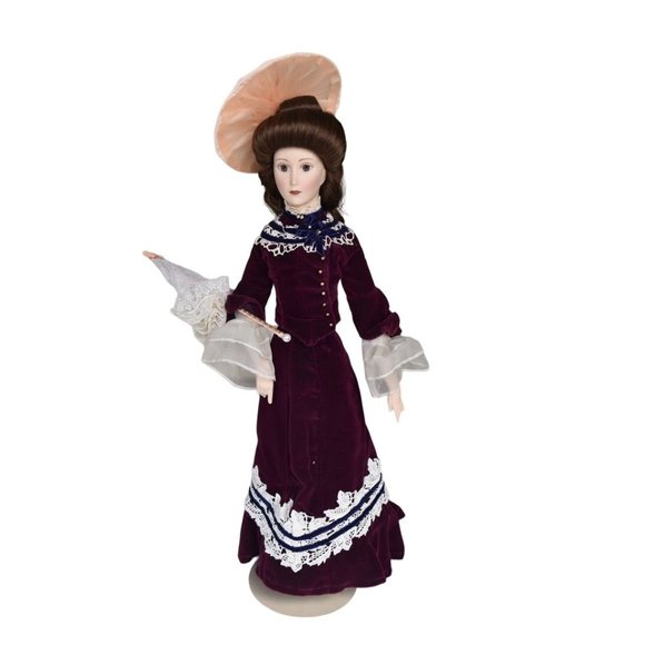 1980´s Franklin Heirloom Dolls Porcelain Mademoiselle...